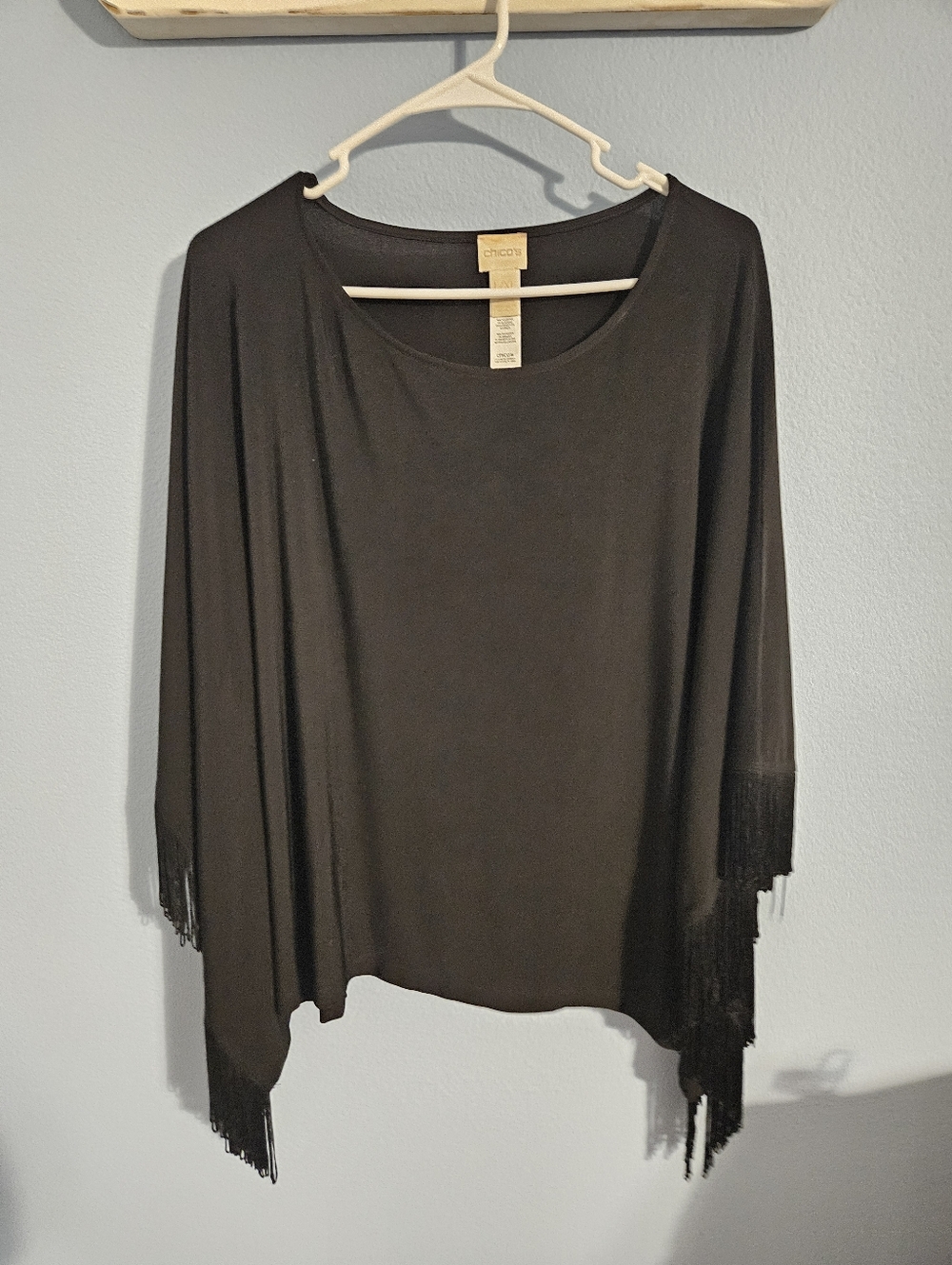 Chico's Black Fringe Tunic